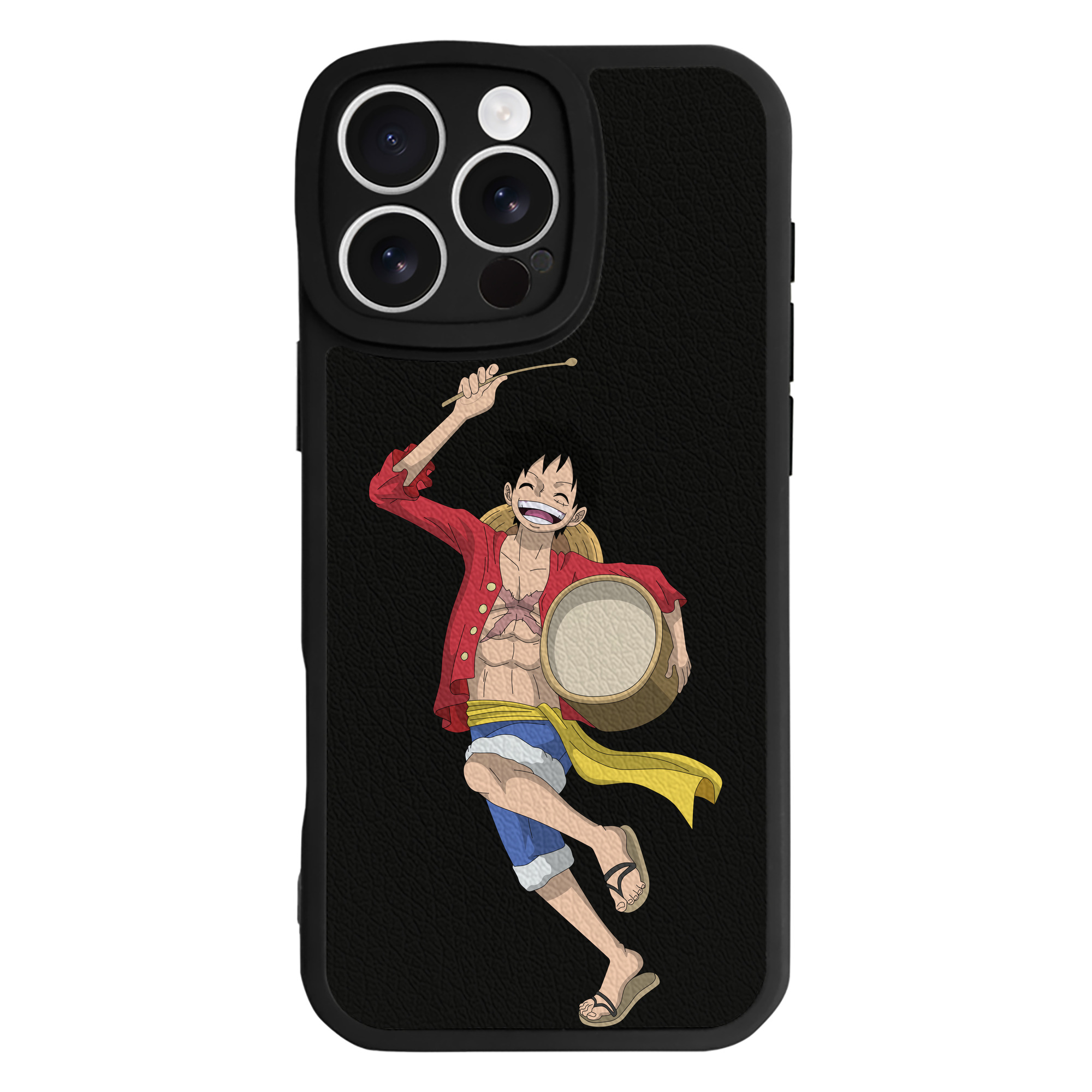 （画像用） ワンピース モンキー・D・ルフィ ONE PIECE Monkey D. Luffy 【iPhone 16シリーズ対応】シリコンスマホケース（レザー調） 材質：シリコン